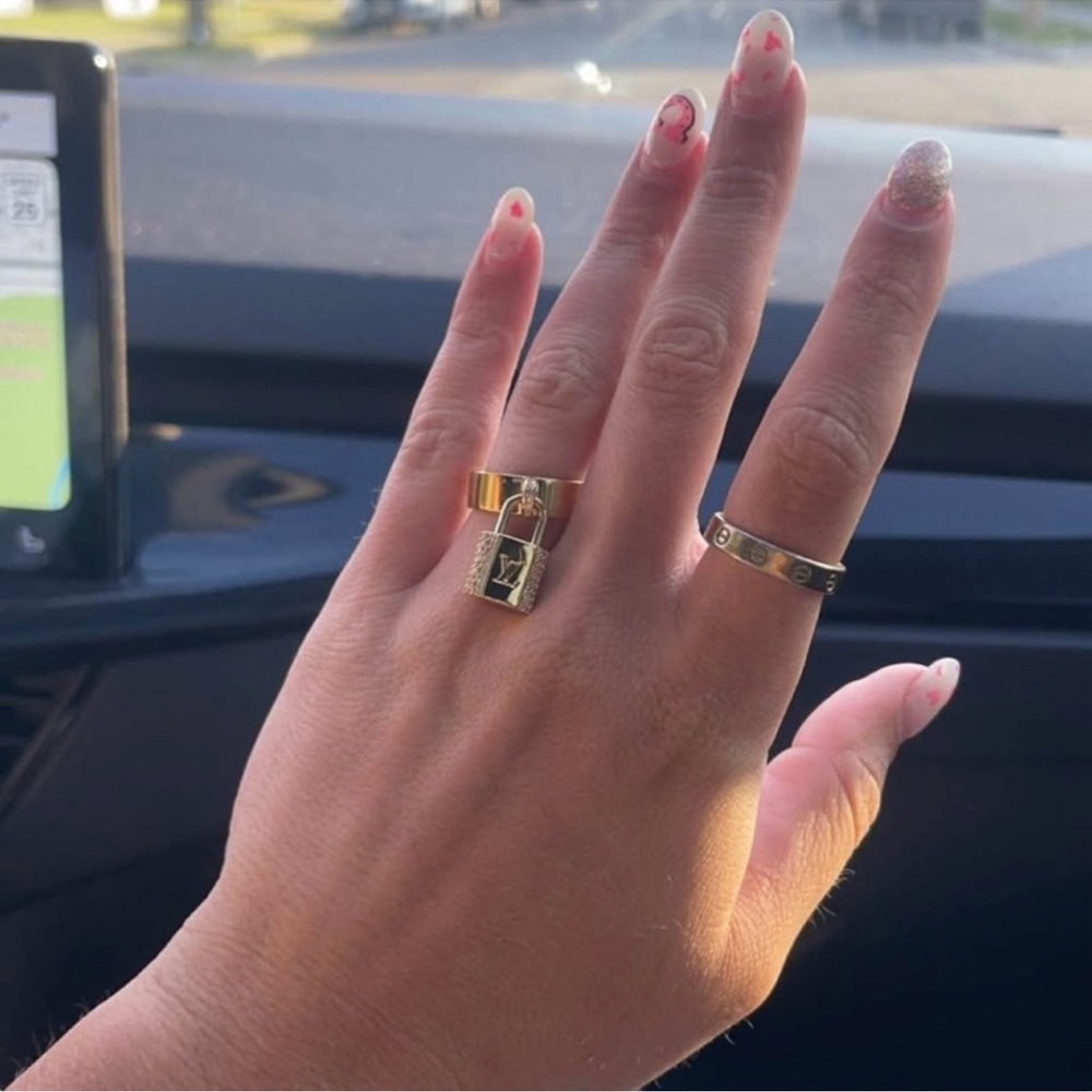 Louis Vuitton Gold Lock Ring